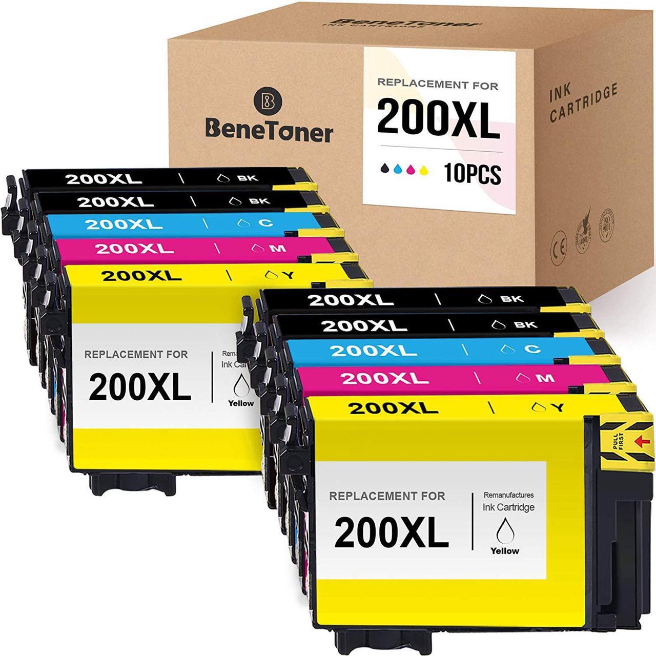 Main image of Ink Cartridge Replacement For Epson 200Xl 200 Xl T200Xl Work With Expression Home Xp-410 Xp-400 Workforce Wf-2540 Wf-2530 (Black, Cyan, Magenta, Yellow, 10-Pack)