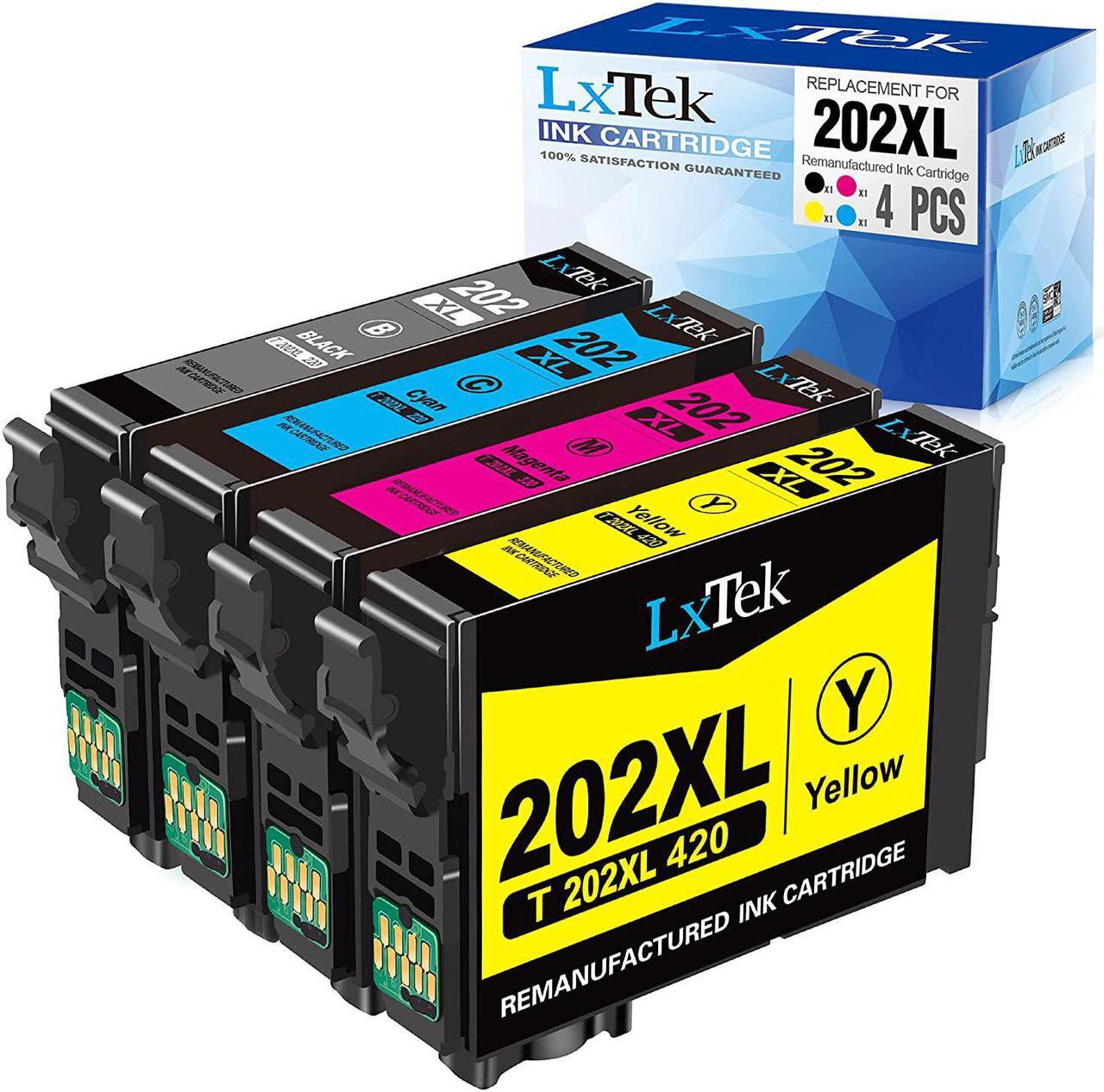 Main image of Ink Cartridge Replacement For Epson 202Xl 202 Xl T202Xl For Expression Home Xp-5100 Workforce Wf-2860 Printer (1 Black, 1 Cyan, 1 Magenta, 1 Yellow, 4 Pack)