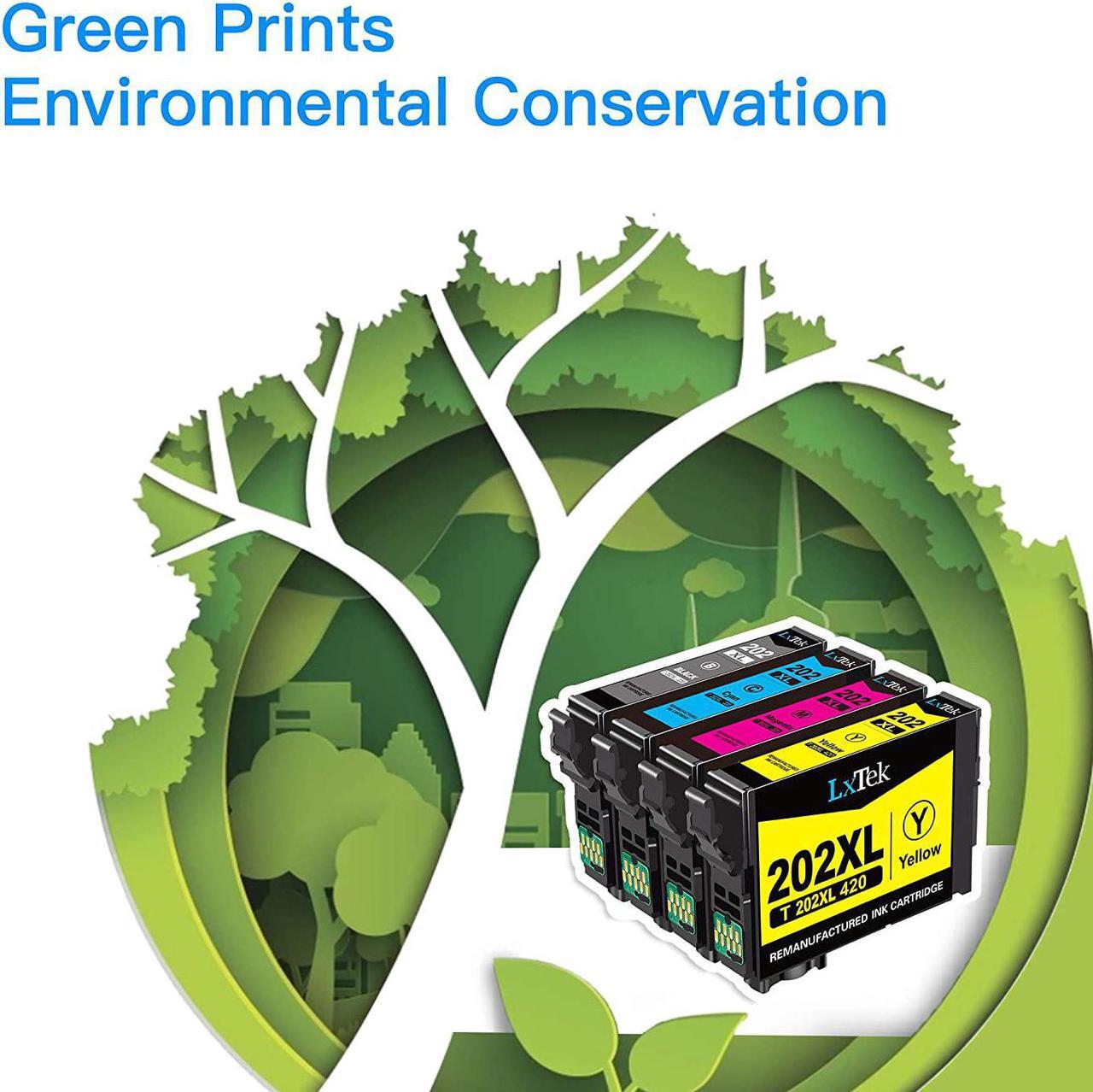 Alt view image 4 of 6 - Ink Cartridge Replacement For Epson 202Xl 202 Xl T202Xl For Expression Home Xp-5100 Workforce Wf-2860 Printer (1 Black, 1 Cyan, 1 Magenta, 1 Yellow, 4 Pack)
