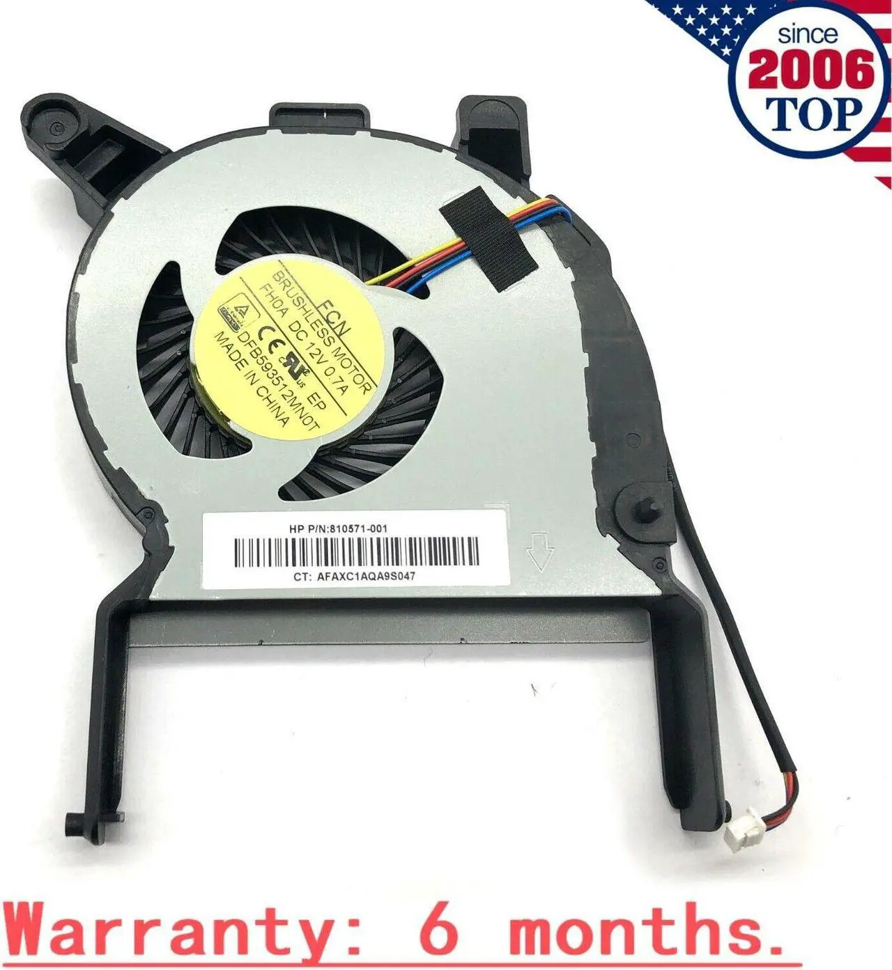 Alt view image 3 of 5 - Cpu cooling fan for HP EliteDesk 800 G2 810571-001 DFB593512MN0T
