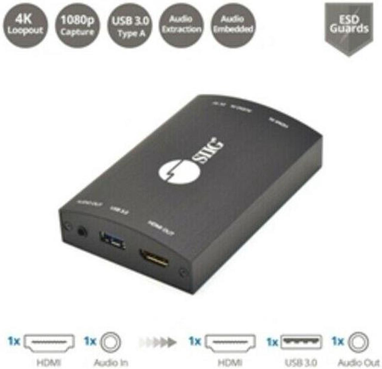 Alt view image 2 of 2 - SIIG USB 3.0 HDMI Video Capture Device with 4K Loopout CE-H26H11-S1