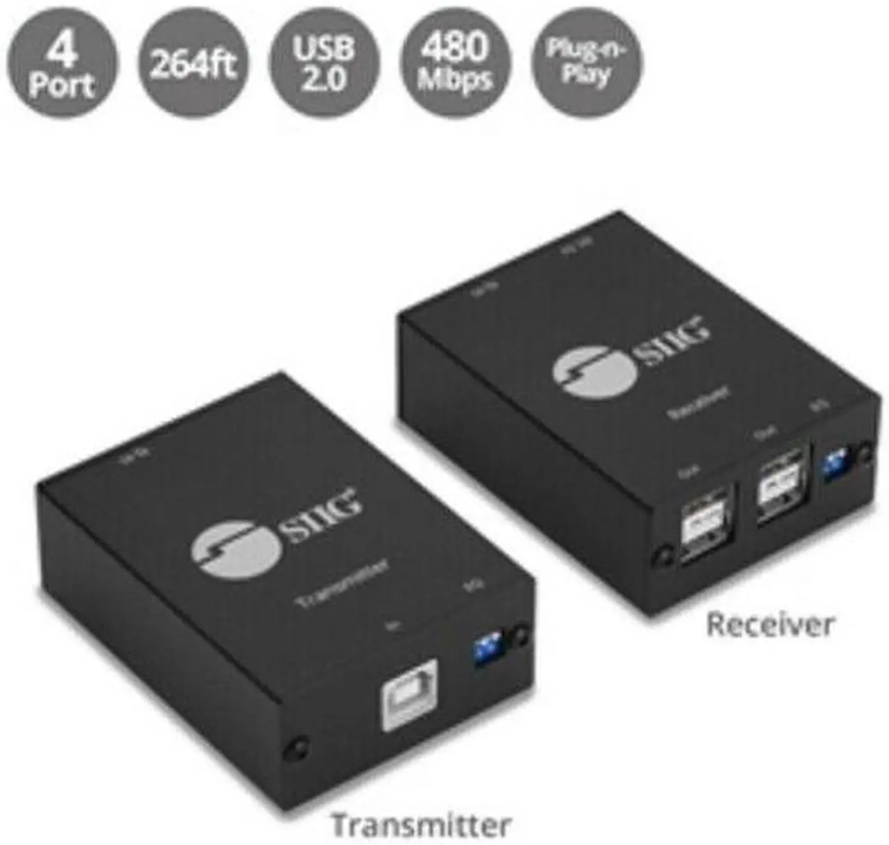Alt view image 10 of 10 - 4PORT USB 2.0 EXTENDER UP TO