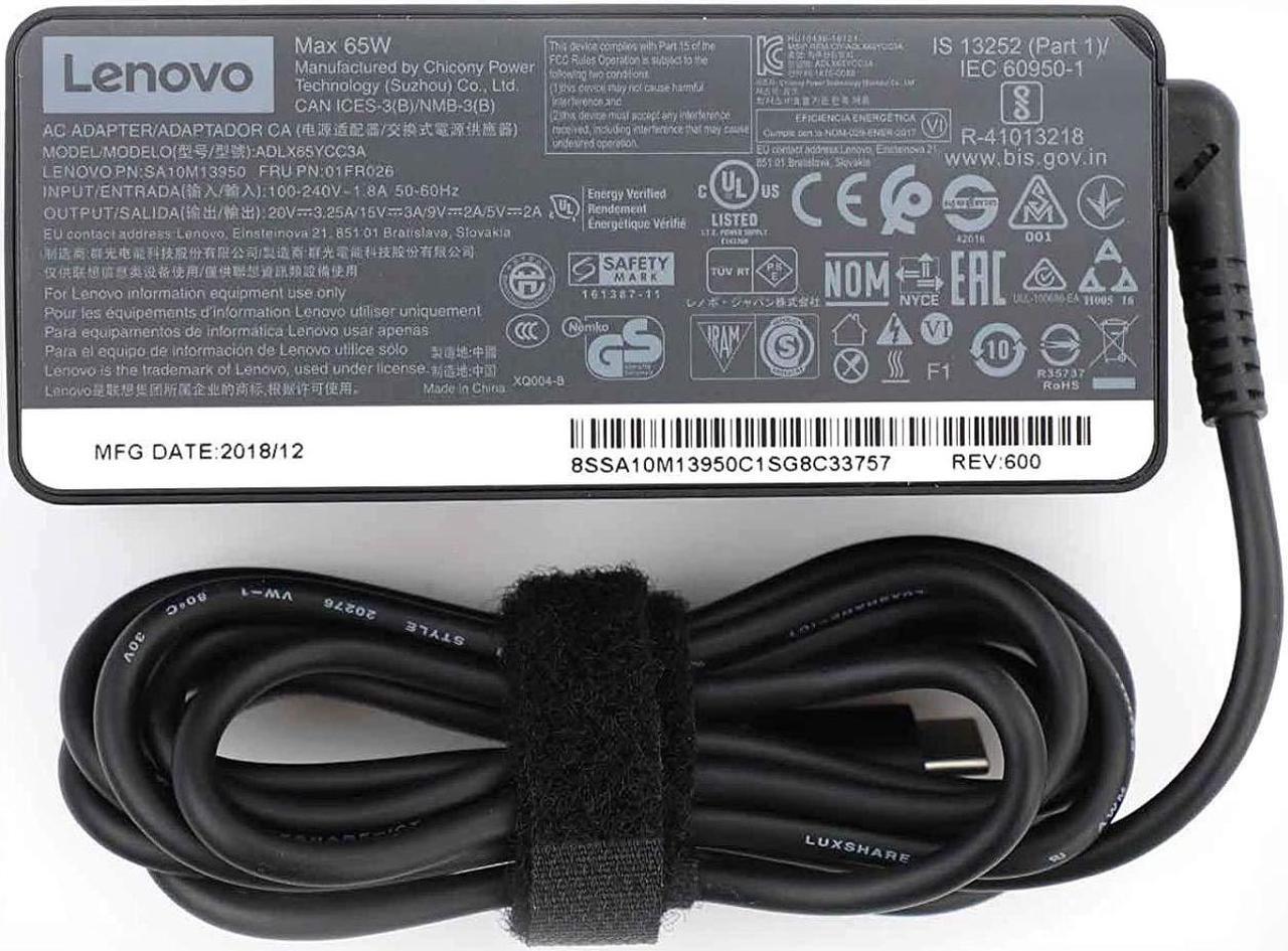 Alt view image 14 of 18 - New Genuine Lenovo ThinkPad 65 Watt 20V 3.25A Type-C USB AC Adapter ADLX65YDC2A