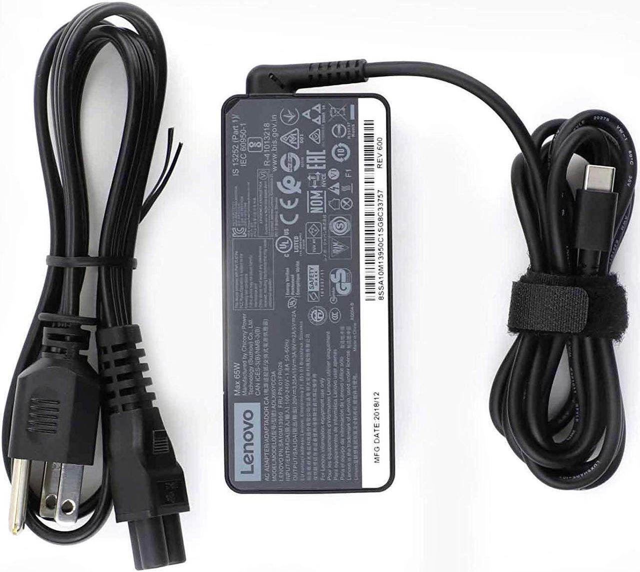 Alt view image 12 of 18 - New Genuine Lenovo ThinkPad 65 Watt 20V 3.25A Type-C USB AC Adapter ADLX65YDC2A