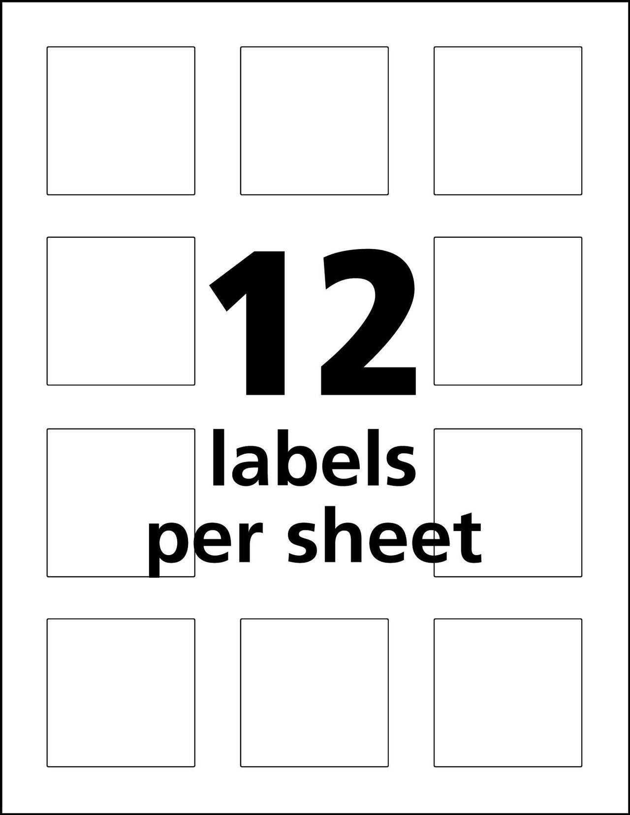 Alt view image 9 of 15 - Avery UltraDuty GHS Chemical Labels for Laser Printers, Waterproof, UV Resistant, 2 x 2, 600 Pack (60506)