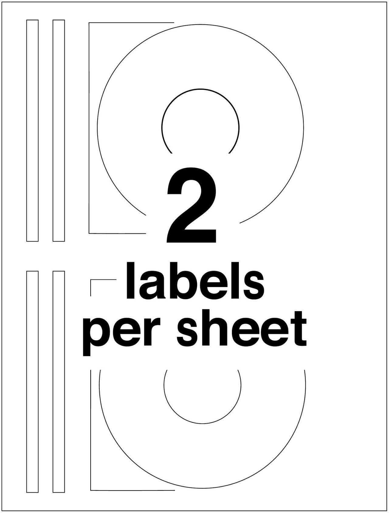 Alt view image 15 of 19 - AVERY 5931 Matte White Removable CD Labels for Laser Printers