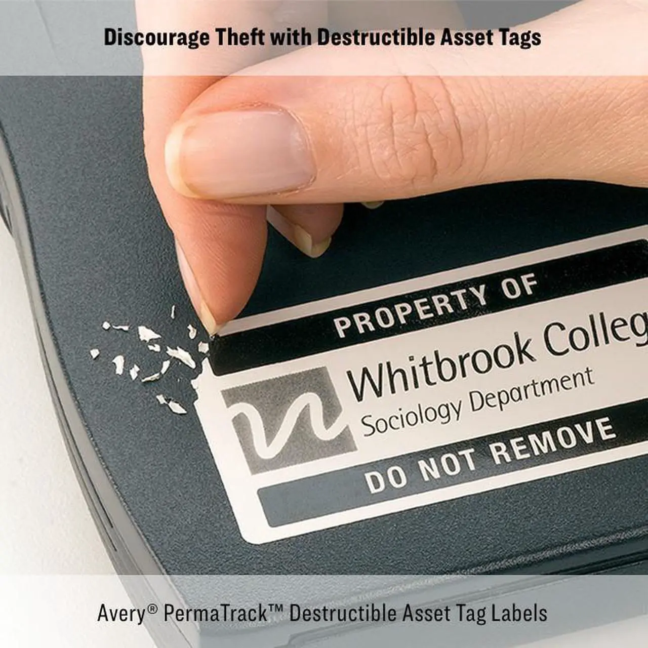Alt view image 5 of 15 - Avery PermaTrack Destructible Asset Tag Labels, 3/4" x 2", 240 Asset Tags (60531)