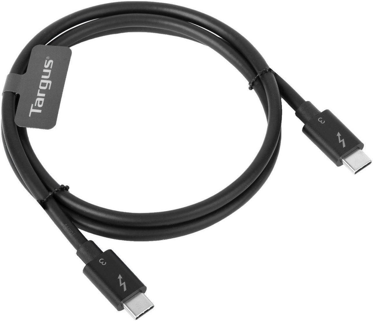 Targus 0.8M USB-C Male to USB-C Male Thunderbolt 3 40Gbps Cable