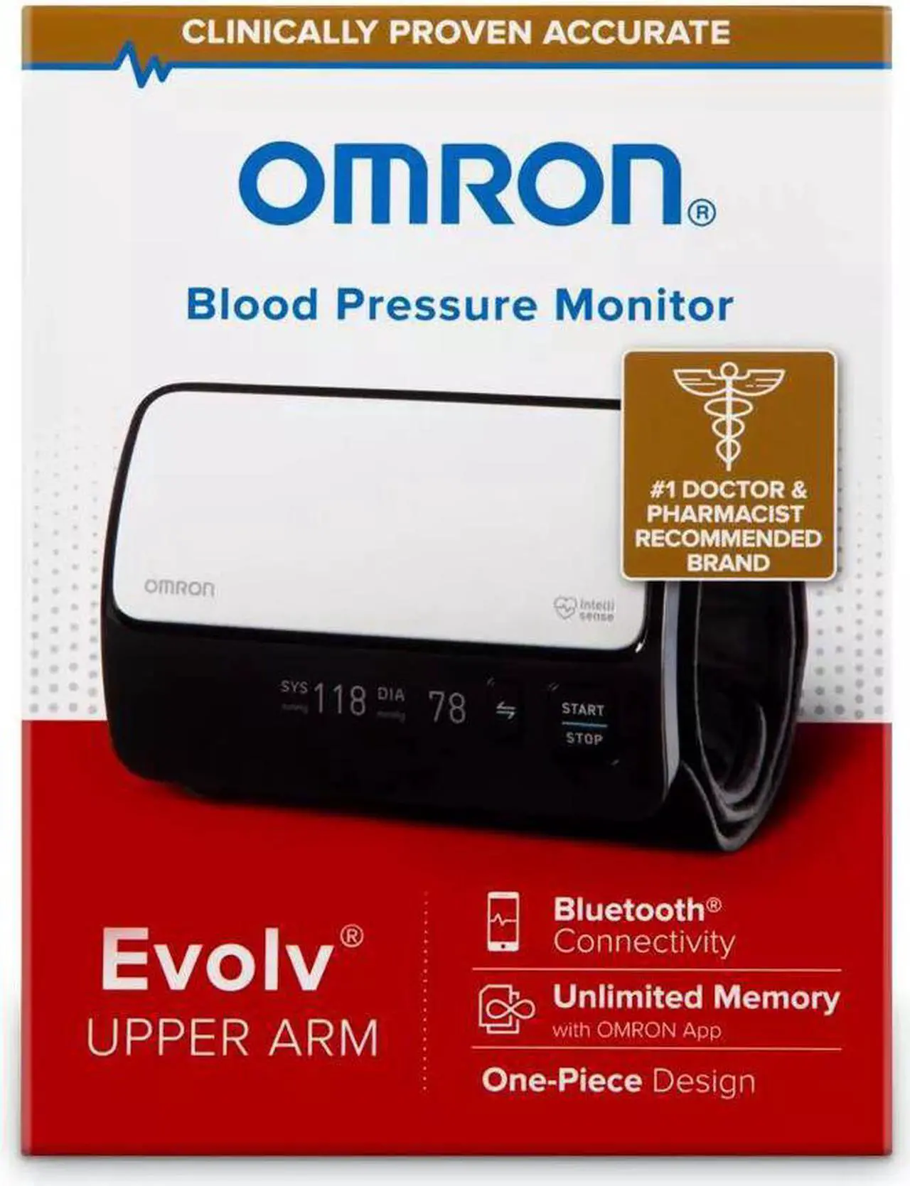 Alt view image 6 of 9 - Omron Evolv Wireless Upper Arm Blood Pressure Monitor BP7000