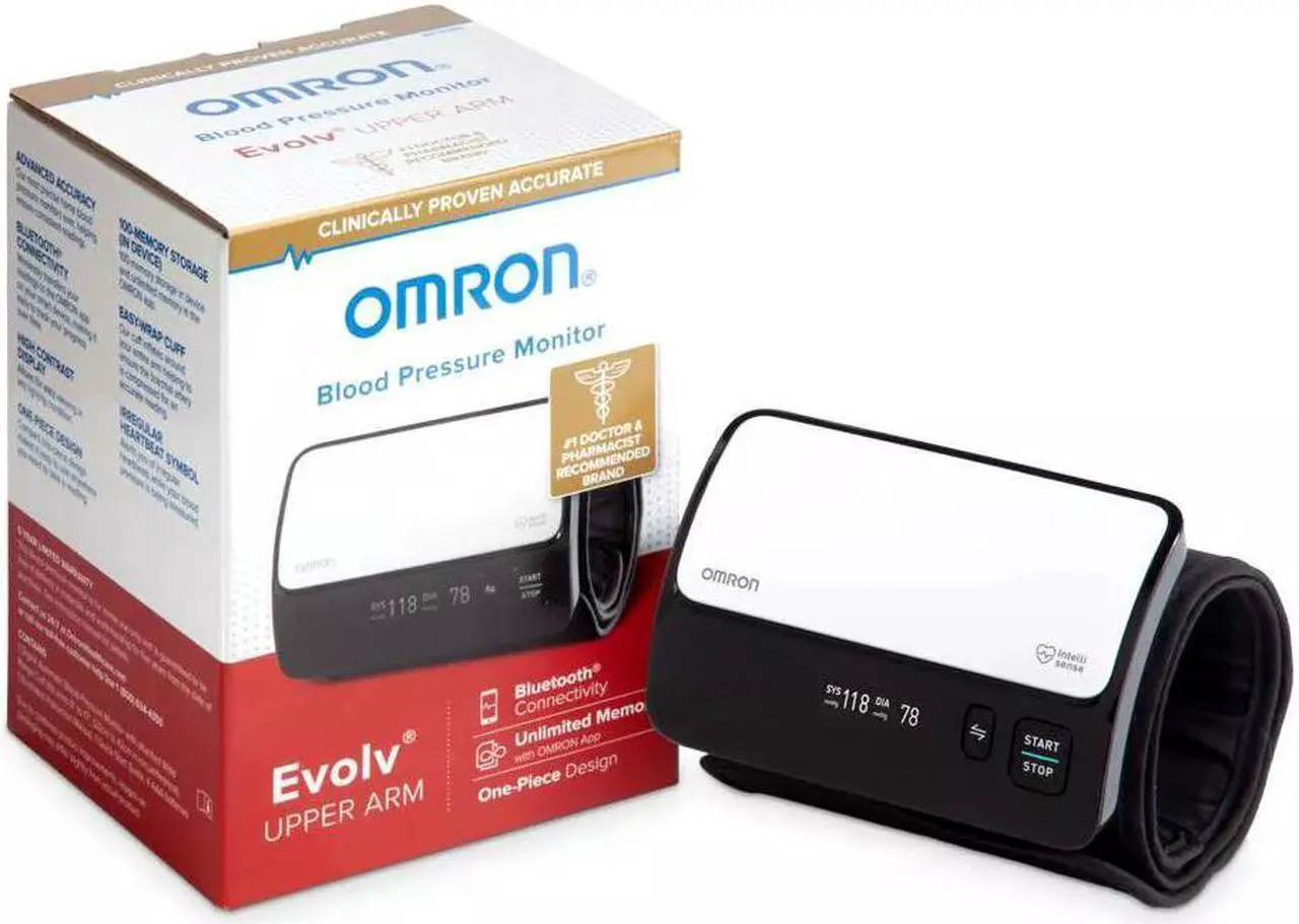 Alt view image 8 of 9 - Omron Evolv Wireless Upper Arm Blood Pressure Monitor BP7000