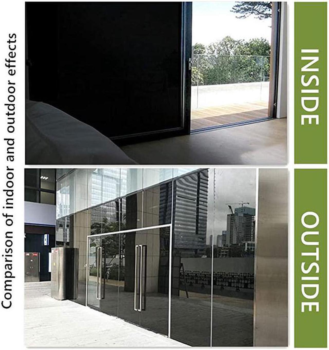 Alt view image 5 of 7 - Static Cling Total Blackout Window Film Privacy Room Darkening Window Tint Black Window Cover 100 Light Blocking No Glue 177 x 787 inches