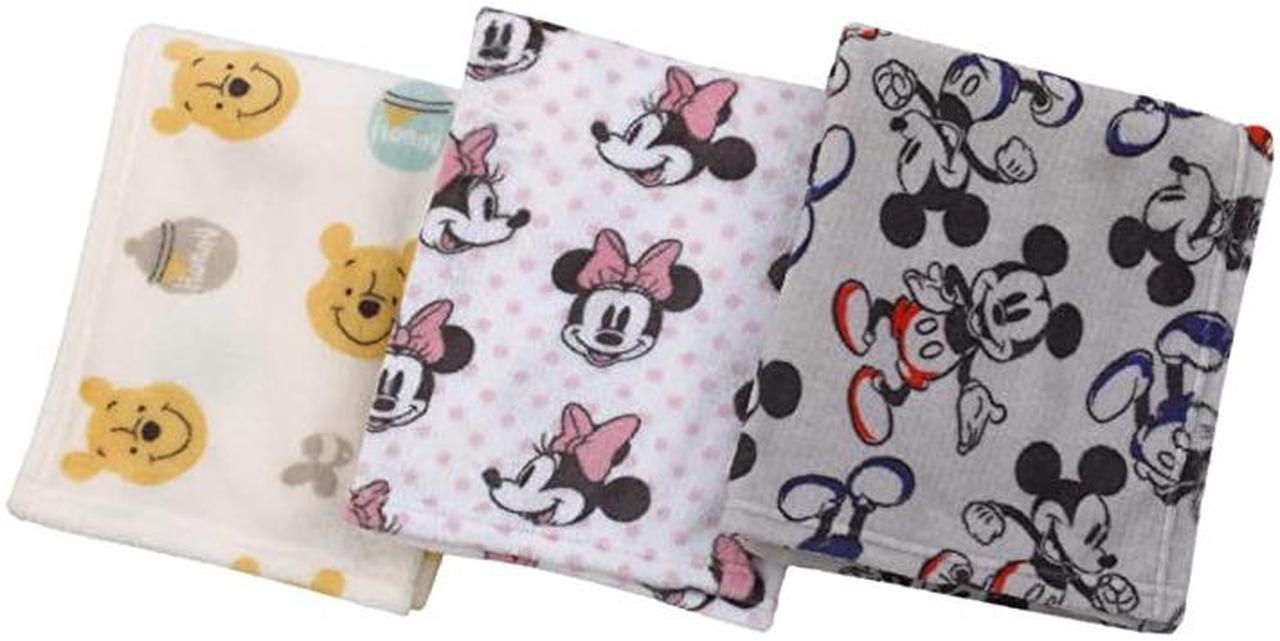 Alt view image 3 of 3 - Minnie Mouse Pink White And Black Super Soft Plush Baby Blanket Pink White Black