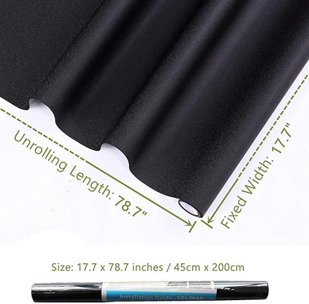 Alt view image 7 of 7 - Static Cling Total Blackout Window Film Privacy Room Darkening Window Tint Black Window Cover 100 Light Blocking No Glue 177 x 787 inches
