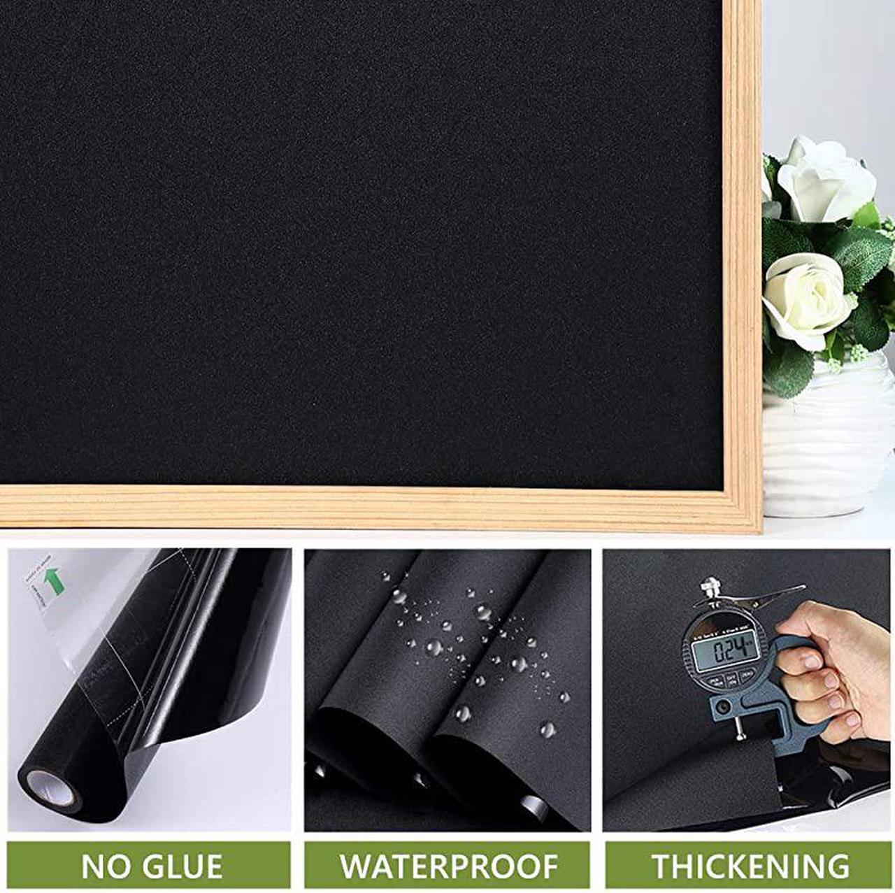 Alt view image 4 of 7 - Static Cling Total Blackout Window Film Privacy Room Darkening Window Tint Black Window Cover 100 Light Blocking No Glue 177 x 787 inches