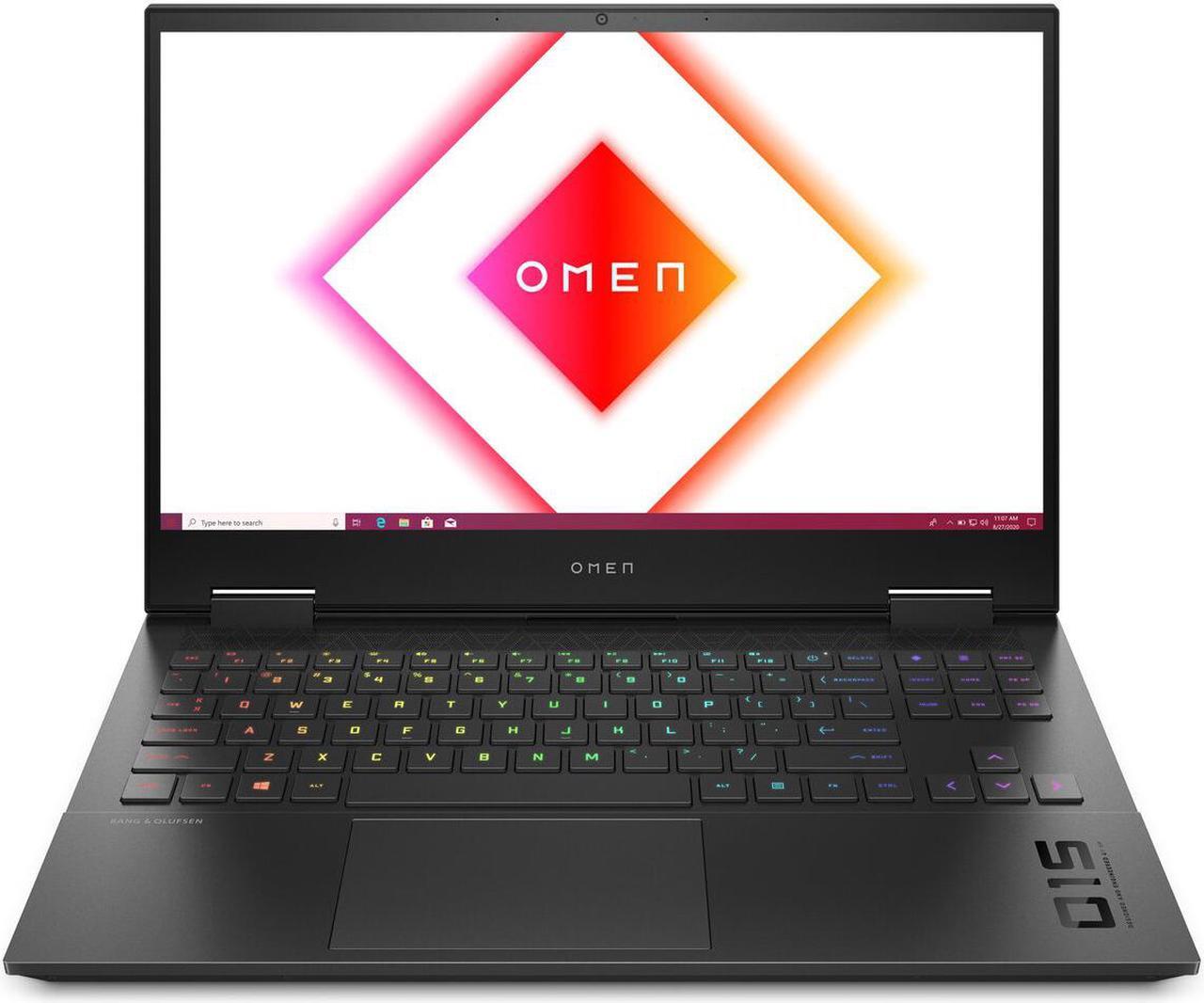 Main image of HP OMEN 15-EN0013DX Gaming and Entertainment Laptop (AMD Ryzen 7 4800H 8-Core, 64GB RAM, 1TB m.2 SATA SSD, 15.6" Full HD (1920x1080), NVIDIA GTX 1660 Ti, Wifi, Bluetooth, Webcam, Win 10 Pro)