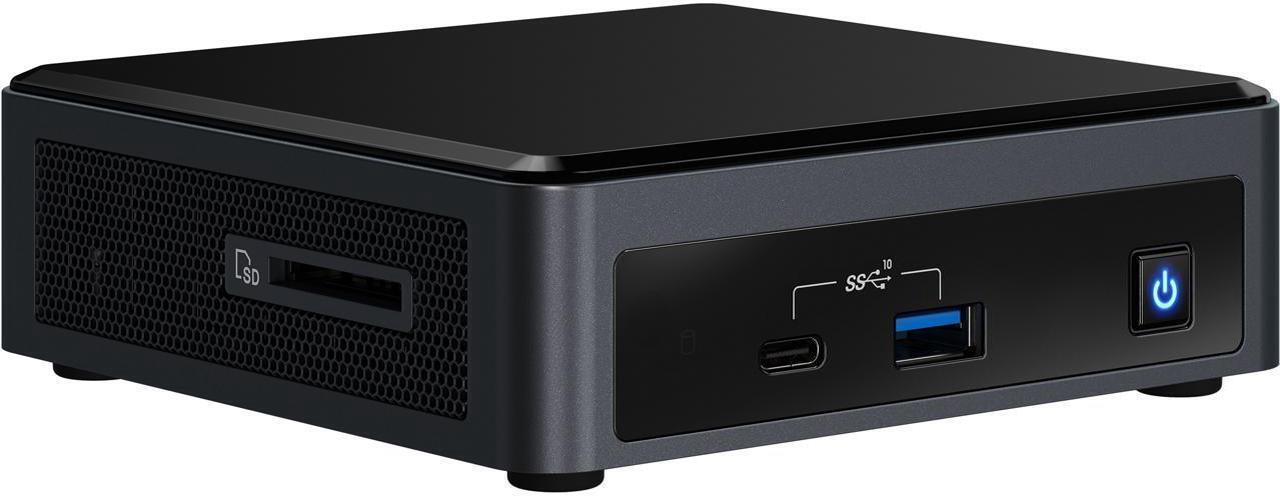 Main image of Intel NUC 10 NUC10i7FNKN Home & Business Mini Desktop Black (Intel i7-10710U 6-Core, 8GB RAM, 128GB m.2 SATA SSD, Integrated Graphics, Wifi, Bluetooth, 1xHDMI, SD Card, Win 11 Home)