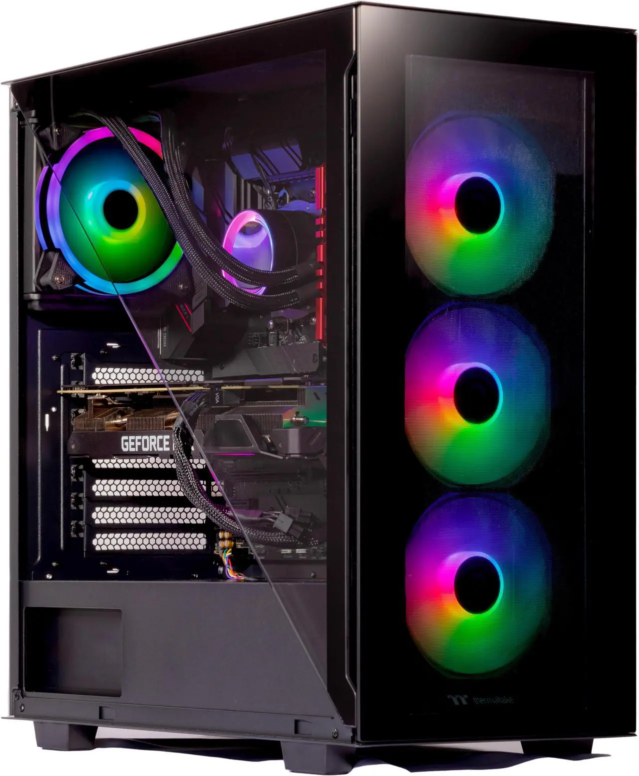 Alt view image 2 of 7 - Velztorm Black Gladio Custom Built Gaming PC (AMD Ryzen 9 5900X, 128GB RAM, 4TB PCIe SSD, NVIDIA GeForce RTX 3070, Wifi, 1xUSB 3.2, 4xUSB 3.1, 2xUSB 3.0, 1xHDMI, Win 10 Pro)
