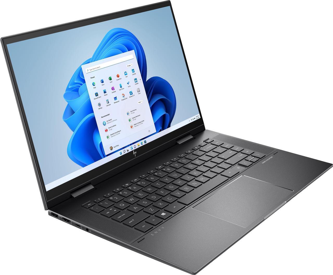 Alt view image 2 of 7 - HP ENVY x360 -15 Home & Business 2-in-1 Laptop (AMD Ryzen 5 5500U 6-Core, 15.6" 60Hz Touch Full HD (1920x1080), AMD Radeon, 16GB RAM, 2TB PCIe SSD, Backlit KB, Wifi, HDMI, Webcam, Win 10 Pro)