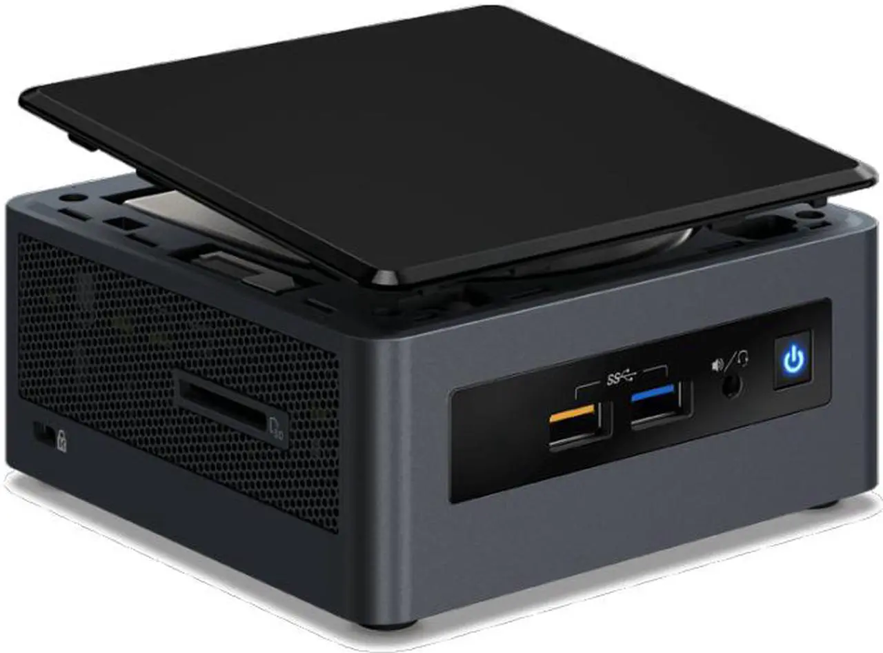 Alt view image 4 of 5 - Intel NUC Kit BOXNUC8I3CYSN2 Home and Business Desktop Black (Intel i3-8121U 2-Core, 4GB RAM, 1TB HDD, AMD Radeon 540, Wifi, Bluetooth, 4xUSB 3.1, 2xHDMI, SD Card, Win 10 Home)