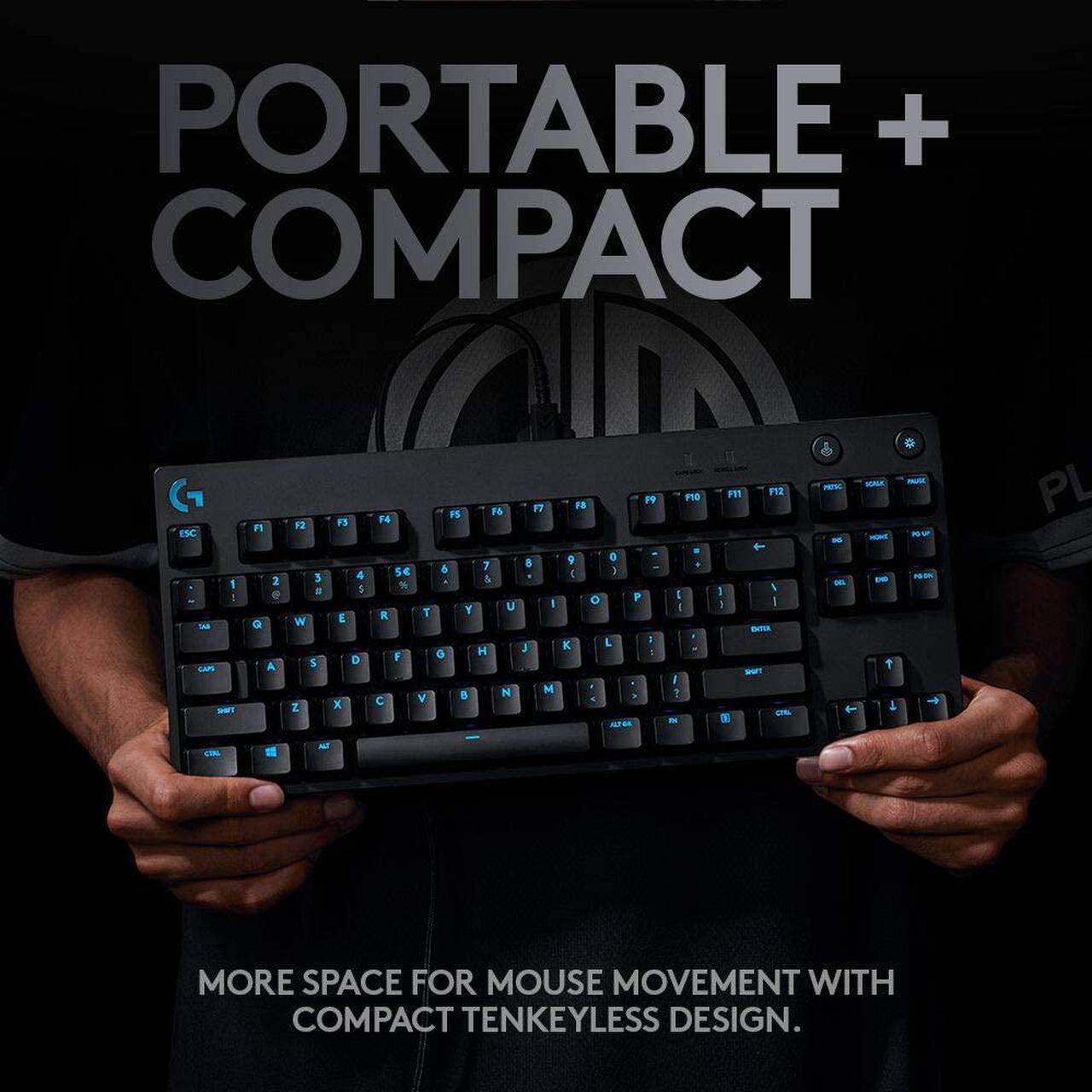 Alt view image 4 of 7 - G PRO Mechanical Gaming Keyboard, Ultra Portable Tenkeyless Design, Detachable Micro USB Cable, 16.8 Million Color LIGHTSYNC RGB Backlit Keys