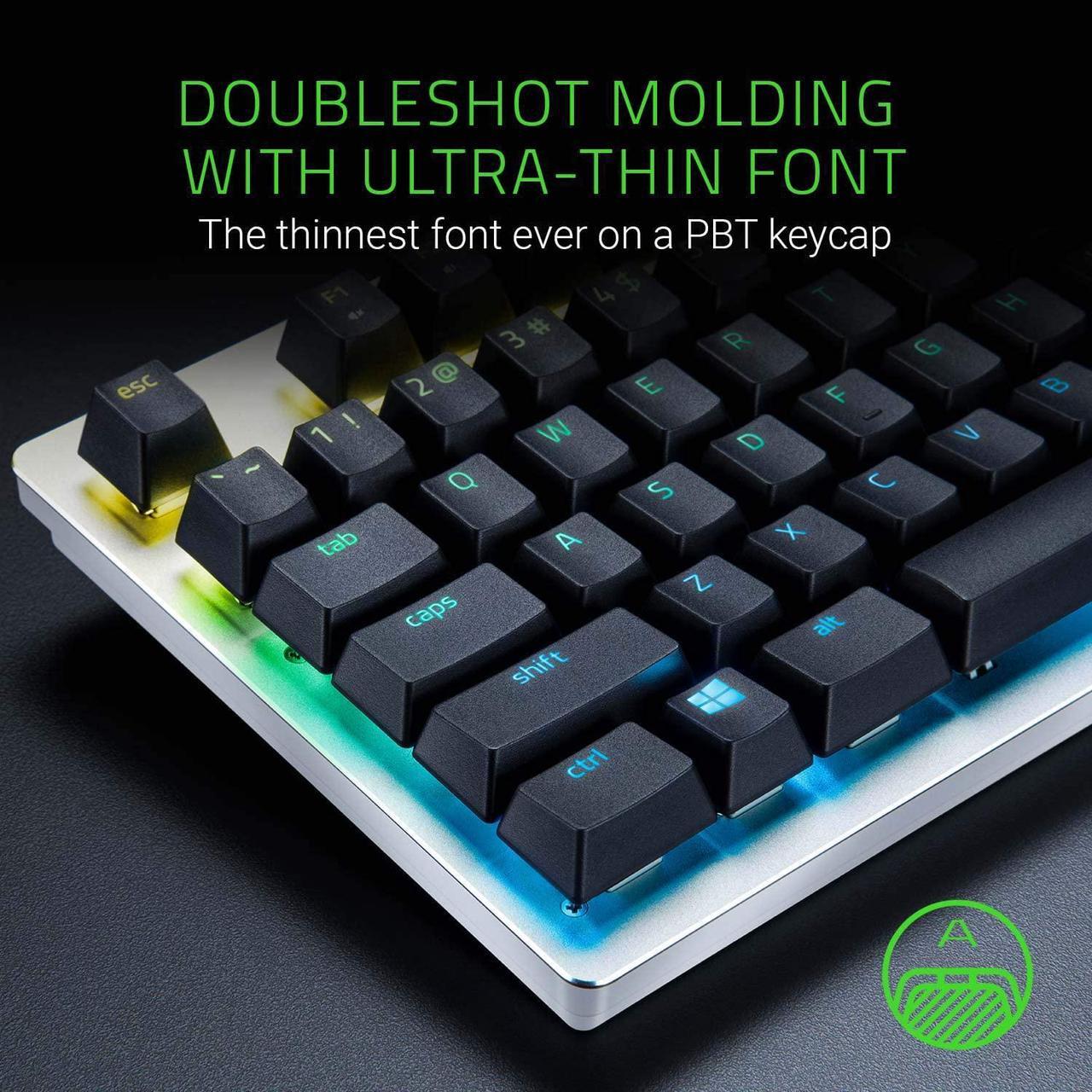 Alt view image 4 of 12 - Razer Doubleshot PBT Keycap Upgrade Set for Mechanical & Optical Keyboards: Compatible with Standard 104/105 US and UK layouts - Quartz Pink