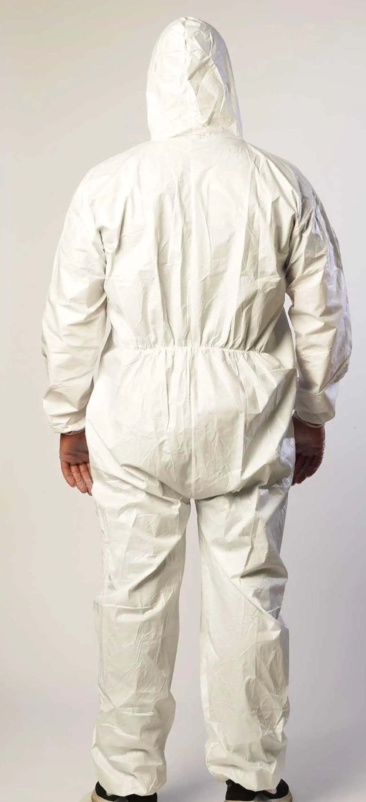 Alt view image 4 of 4 - Hygea Natural Disposable Coveralls Full Body Protective Clothing suit with hood Protect clothing during extermination, painting, cleaning, construction, spray foam insulation (XXL)