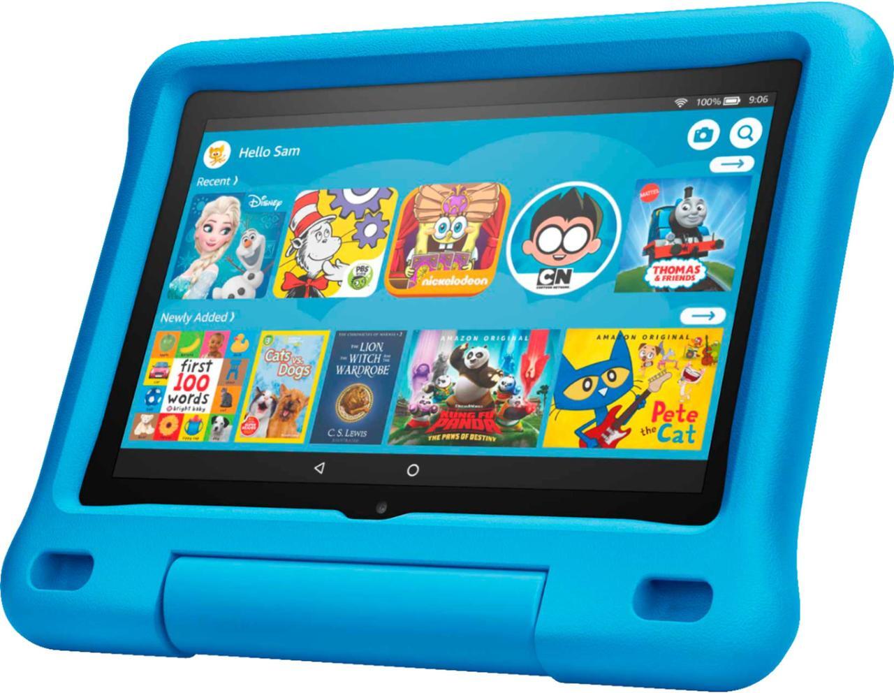 Alt view image 3 of 18 - Amazon Fire HD 8 Kids Edition Tablet 8" HD display 32 GB Blue, Pink, Purple