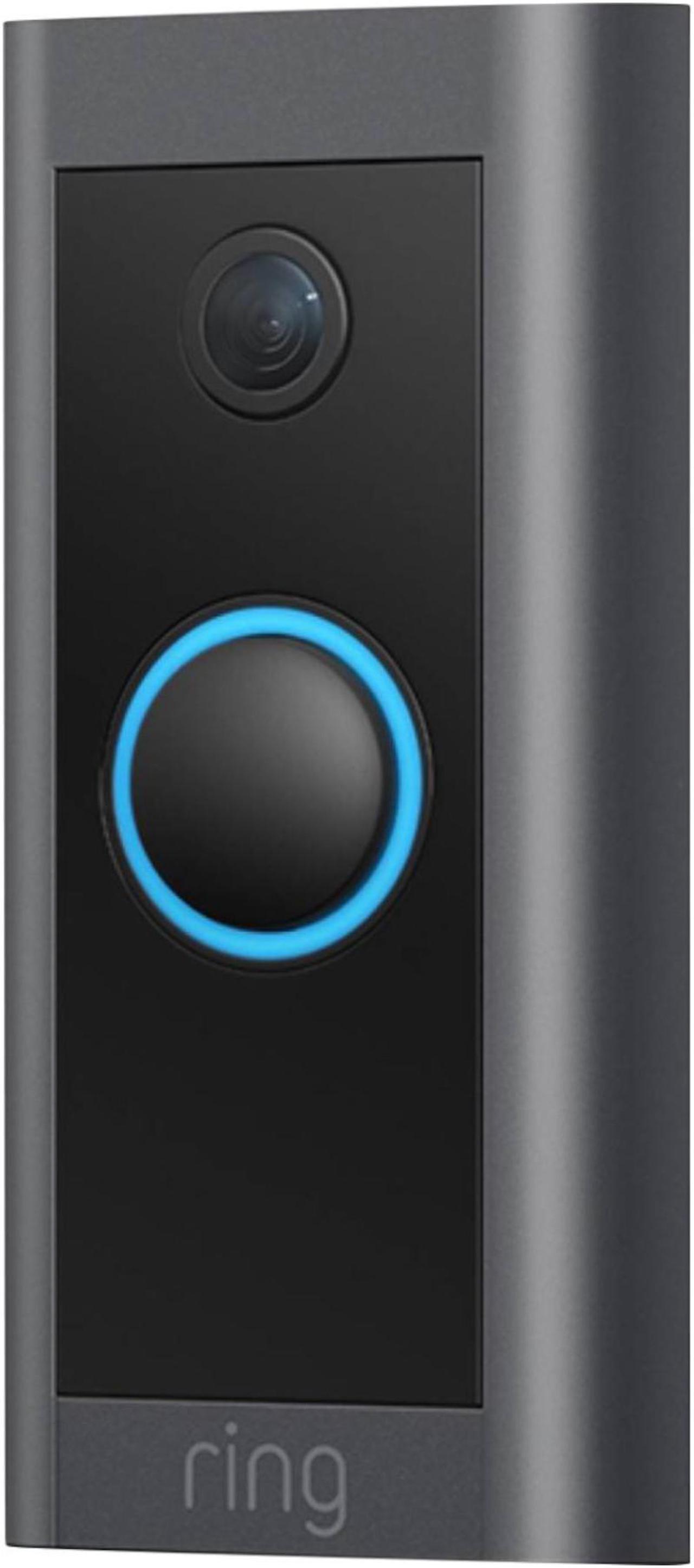 Alt view image 2 of 20 - Ring Wi-Fi Video Doorbell Wired - Black