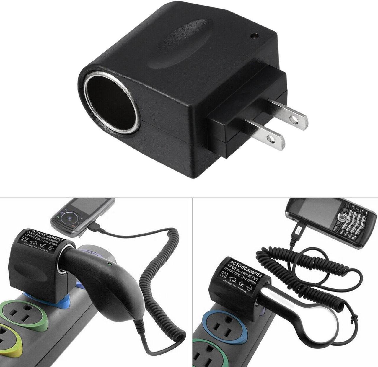 Alt view image 4 of 6 - 110V-240V AC Wall Power To 12V DC Car Cigarette Lighter Converter Socket Adapter