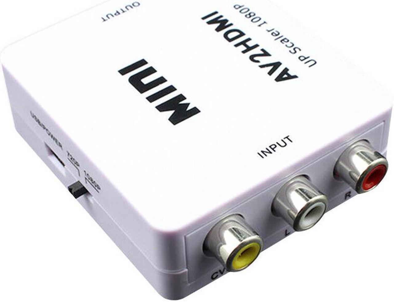 Alt view image 2 of 3 - RCA AV to HDMI Converter Adapter Mini Composite CVBS to HDMI AV2HDMI Converter Adapter - White