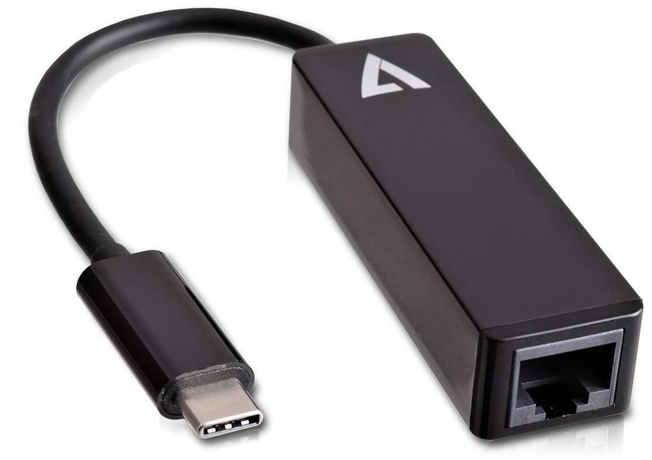 Alt view image 4 of 9 - V7 Black Usb Video Adapter Usb-C Male To Rj45 Male