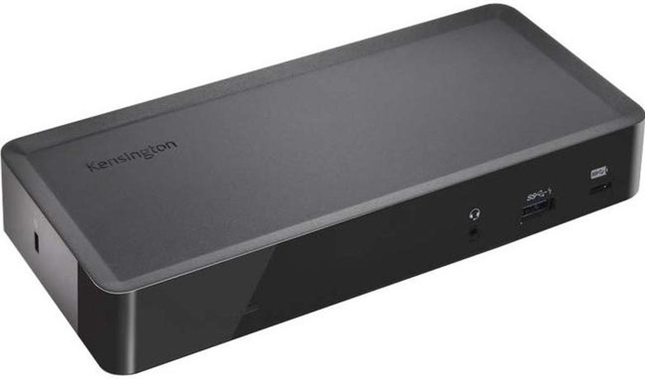 Kensington Black 38240 SD4700P USB-C & USB 3.0 5Gbps Dual 2K Docking Station w/ 135W Adapter - DP & HDMI - Win/Mac (TAA)