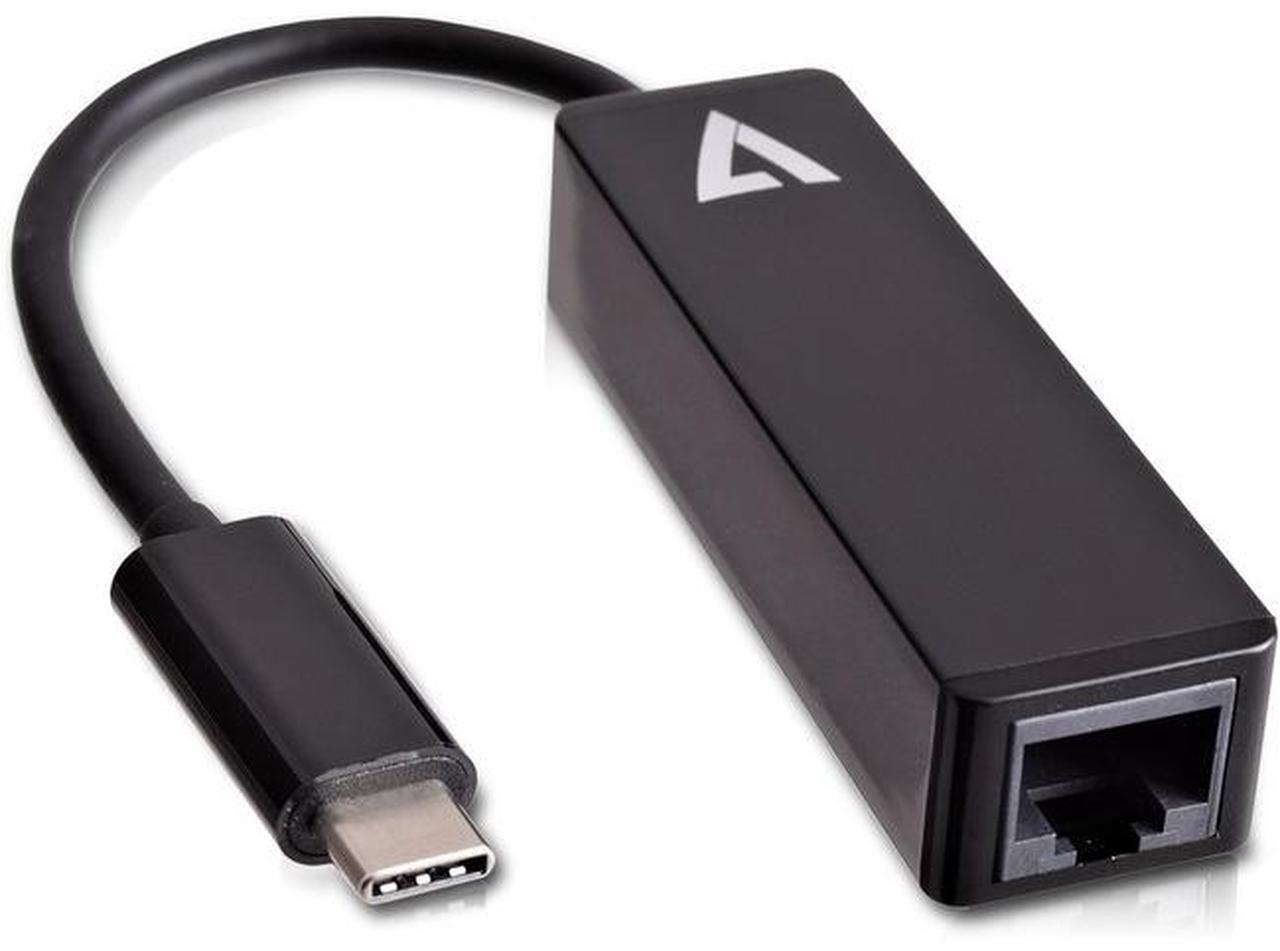 Alt view image 2 of 9 - V7 Black Usb Video Adapter Usb-C Male To Rj45 Male