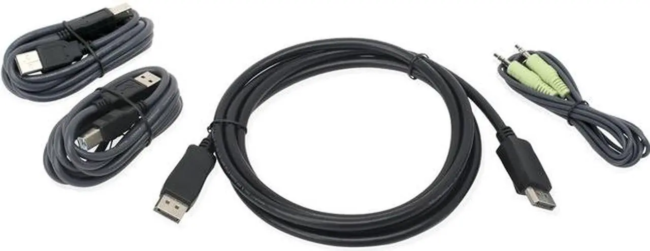 Alt view image 2 of 9 - IOGEAR 6ft DisplayPort, USB KVM Cable Kit with Audio (TAA)