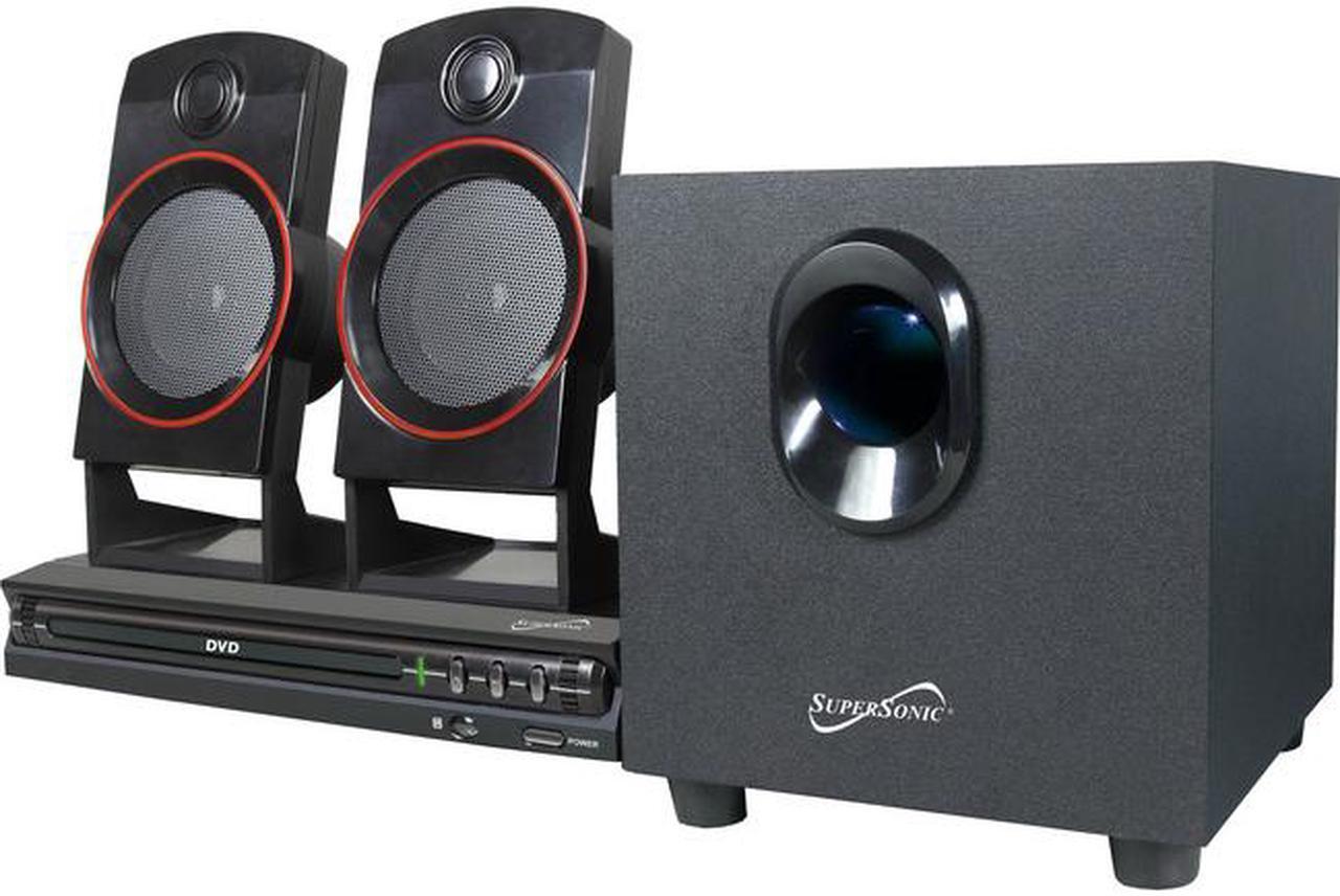 Alt view image 3 of 20 - Supersonic SC-35HT 2.1 Channel DVD Home Theater System, Bluetooth, HDMI, DVD/CD/VCD/SVCD/MP3 Playback