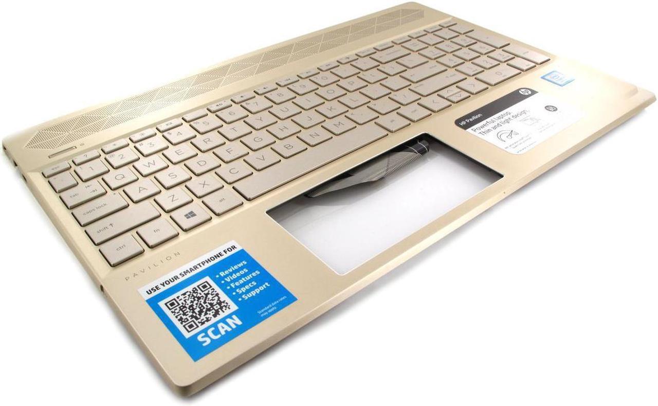 Main image of L24755-001 - HP Top Cover PALE GOLD with Keyboard (PALE GOLD US)