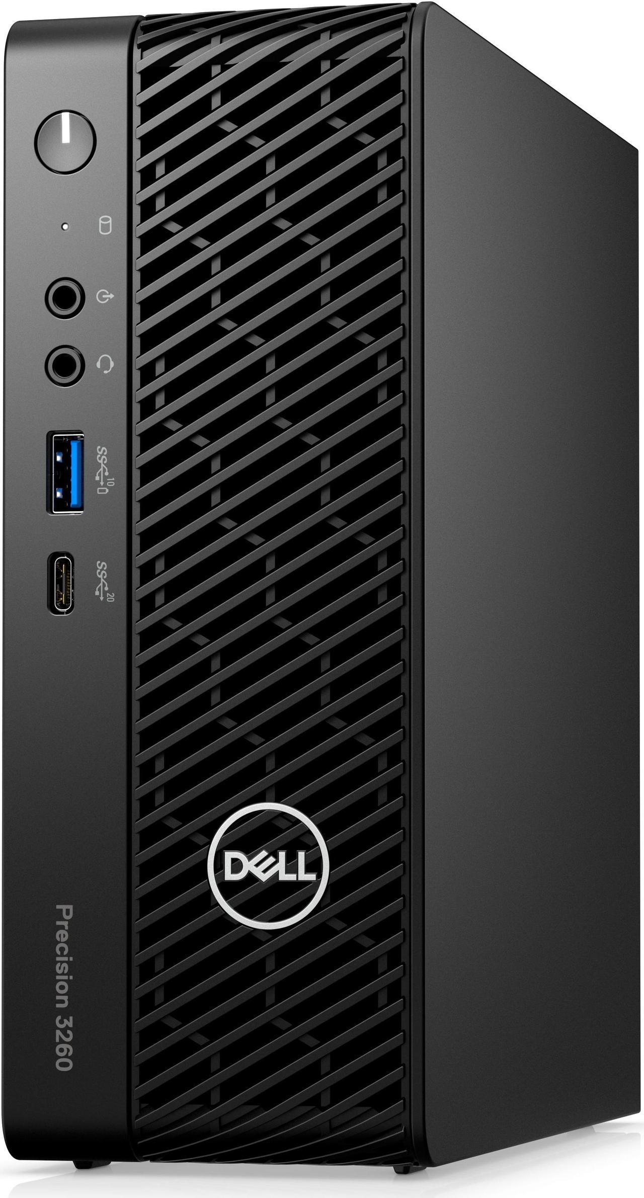 Dell Precision T3260 Workstation Desktop (2022) | Core i3 - 12100 - 256GB SSD Hard Drive - 8GB RAM - Nvidia Quadro T400 | 4 cores @ 4.3 GHz - 2GB GDDR6 Win 11 Pro Black