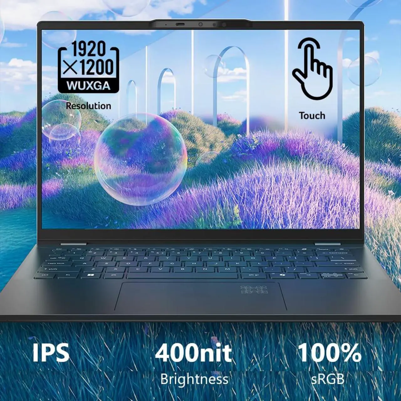 Alt view image 2 of 5 - Acer Swift 14 AI SF14-51 Laptop (2024) Touch | 14" 1920x1080 FHD | Core Ultra 7 - 258V - 1TB SSD Hard Drive - 32GB RAM | 8 cores @ 4.8 GHz Win 11 Home Black