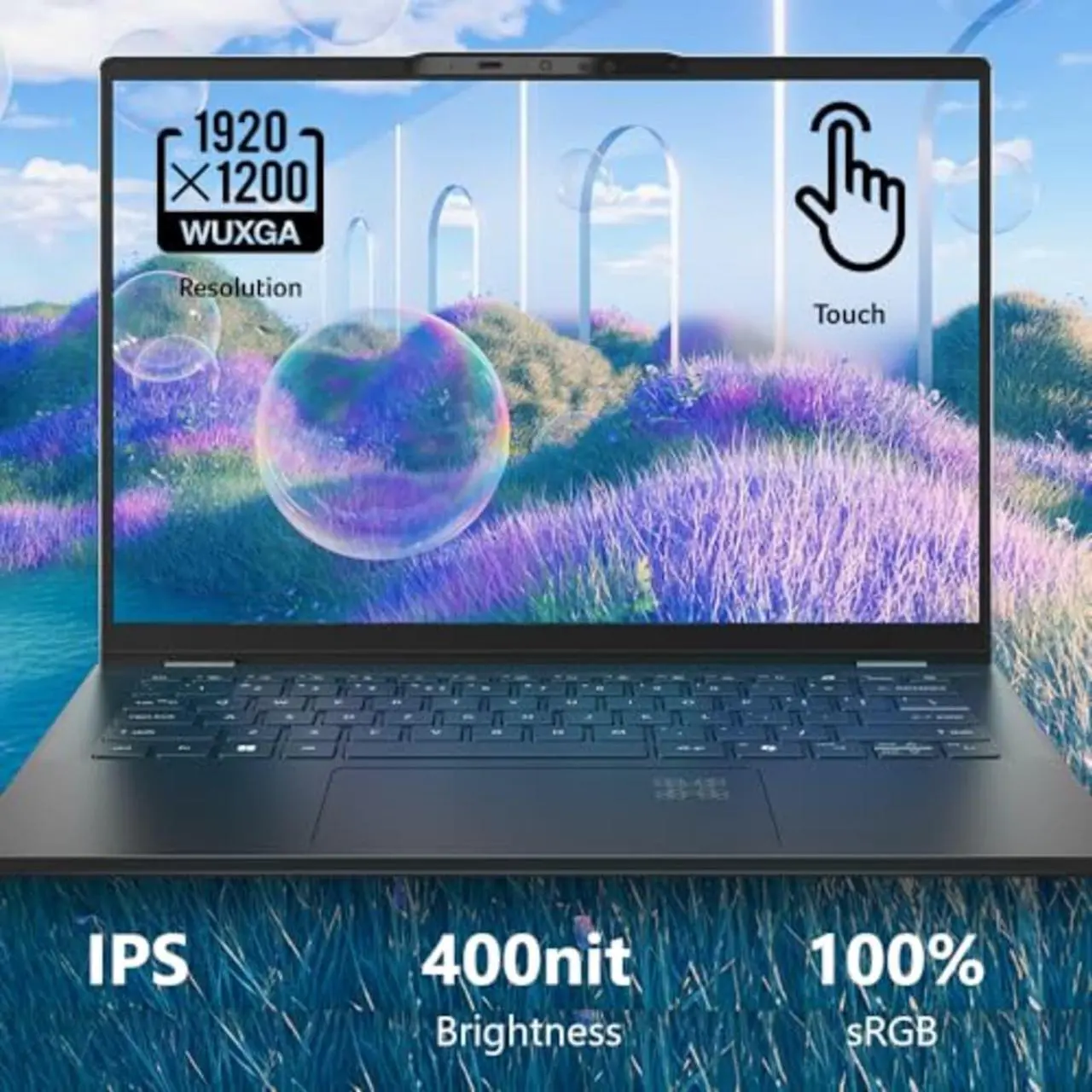Alt view image 3 of 5 - Acer Swift 14 AI SF14-51 Laptop (2024) Touch | 14" 1920x1080 FHD | Core Ultra 7 - 258V - 1TB SSD Hard Drive - 32GB RAM | 8 cores @ 4.8 GHz Win 11 Home Black