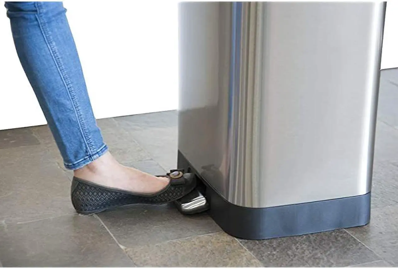 Alt view image 6 of 7 - GLD-74506 Stainless Steel Step Trash Can with Clorox Odor Protection | Large Metal Kitchen Garbage Bin with Soft Close Lid, Foot Pedal and Waste Bag Roll Holder, 13 Gallon