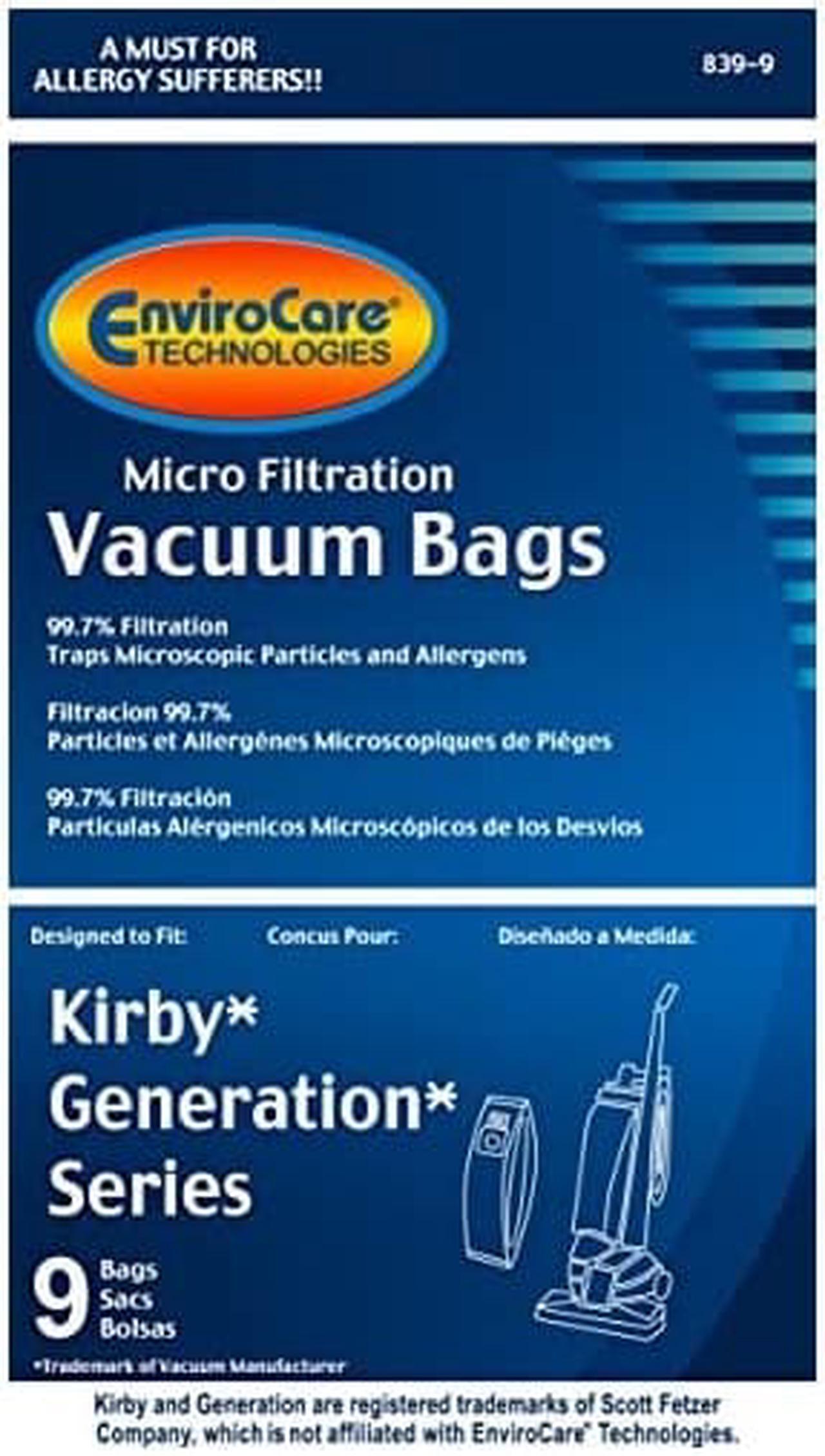 Alt view image 3 of 3 - Replacement Micro Filtration Vacuum Cleaner Dust Bags for Kirby Generation 1,2,3,4,5,6 and Ultimate G 9 Pack, 9, Brown, 9 Count