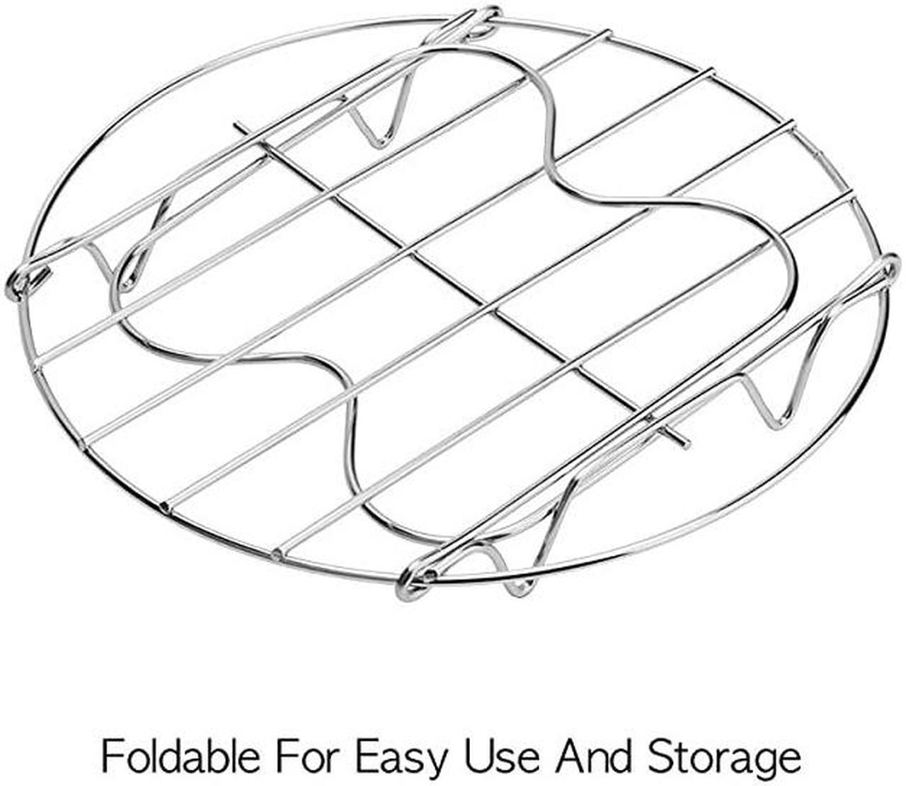 Alt view image 7 of 7 - Rack Trivet with Handles Compatible with Instant Pot Accessories 3 Qt 5 Quart, Pressure Cooker Trivet Wire Steam Rack, Great for Lifting out Whatever Delicious Meats & Veggies You Cook
