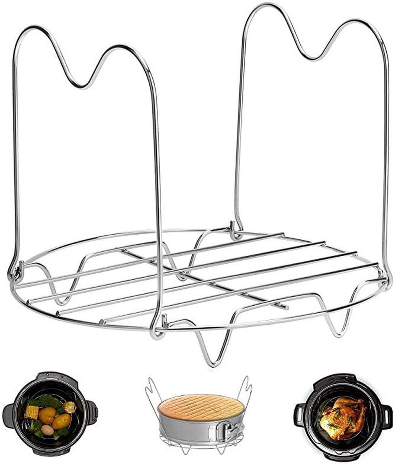 Main image of Rack Trivet with Handles Compatible with Instant Pot Accessories 3 Qt 5 Quart, Pressure Cooker Trivet Wire Steam Rack, Great for Lifting out Whatever Delicious Meats & Veggies You Cook