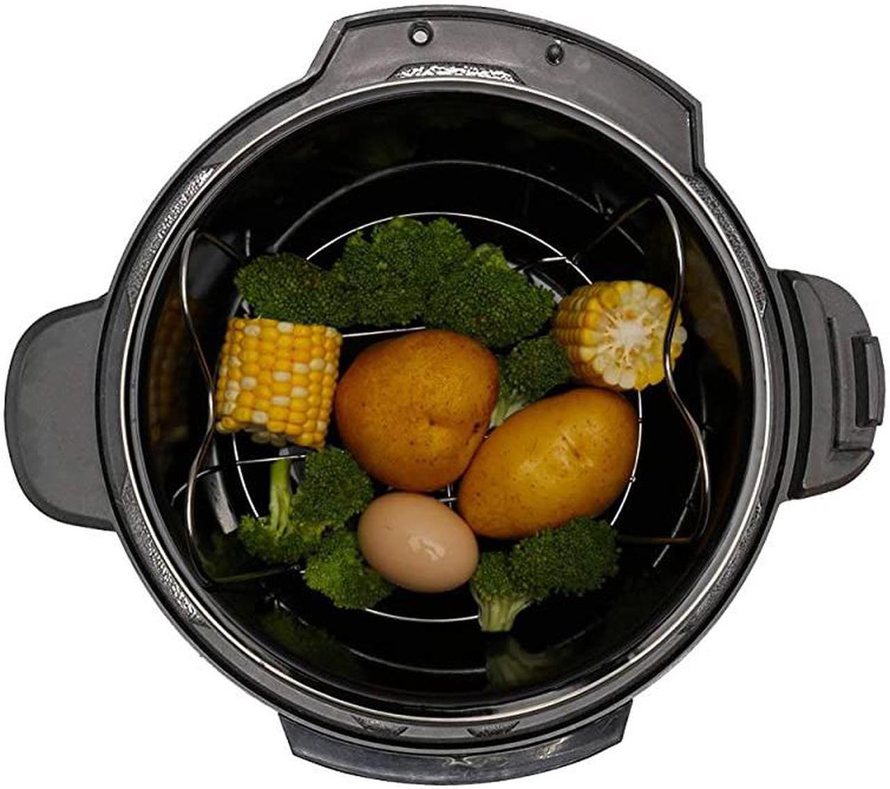 Alt view image 4 of 7 - Rack Trivet with Handles Compatible with Instant Pot Accessories 3 Qt 5 Quart, Pressure Cooker Trivet Wire Steam Rack, Great for Lifting out Whatever Delicious Meats & Veggies You Cook