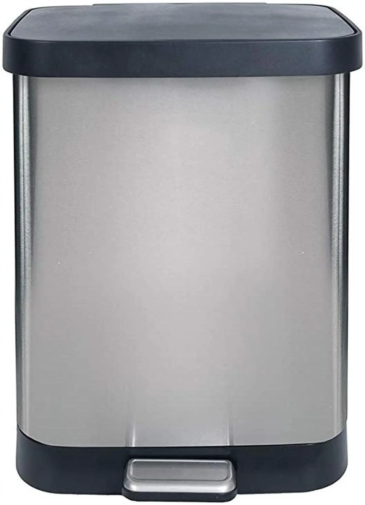Alt view image 2 of 7 - GLD-74506 Stainless Steel Step Trash Can with Clorox Odor Protection | Large Metal Kitchen Garbage Bin with Soft Close Lid, Foot Pedal and Waste Bag Roll Holder, 13 Gallon
