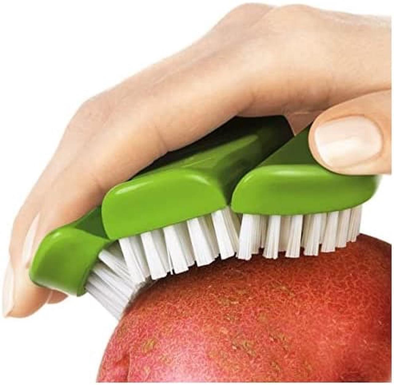 Alt view image 2 of 4 - Flexible Vegetable Brush, Green