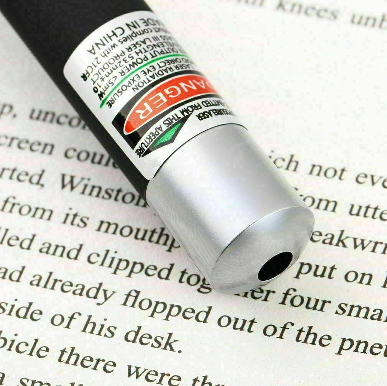 Alt view image 6 of 6 - New Strong 900 Mile 5 m W 532nm Green Laser Pointer Pen Visible Beam Light Lazer