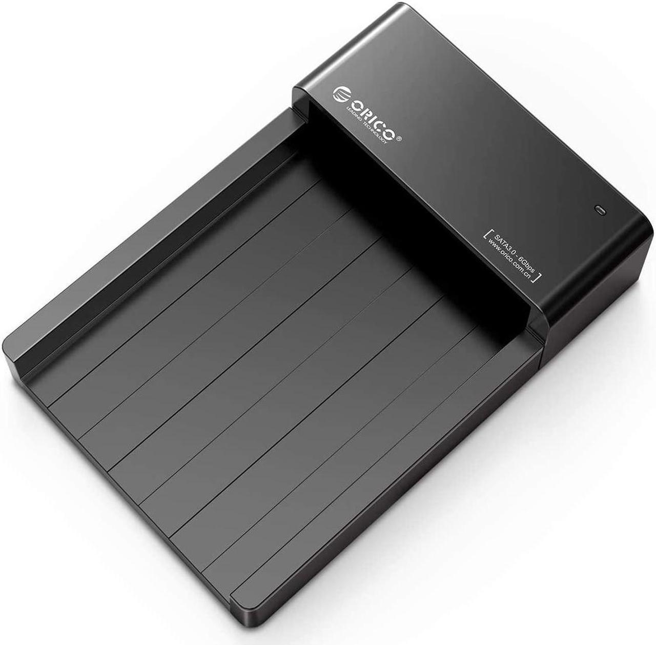 SATA to USB 3.0 External Hard Drive Lay-Flat Docking Station for 2.5" or 3.5" HDD/SSD - Supports up to 8TB Drive