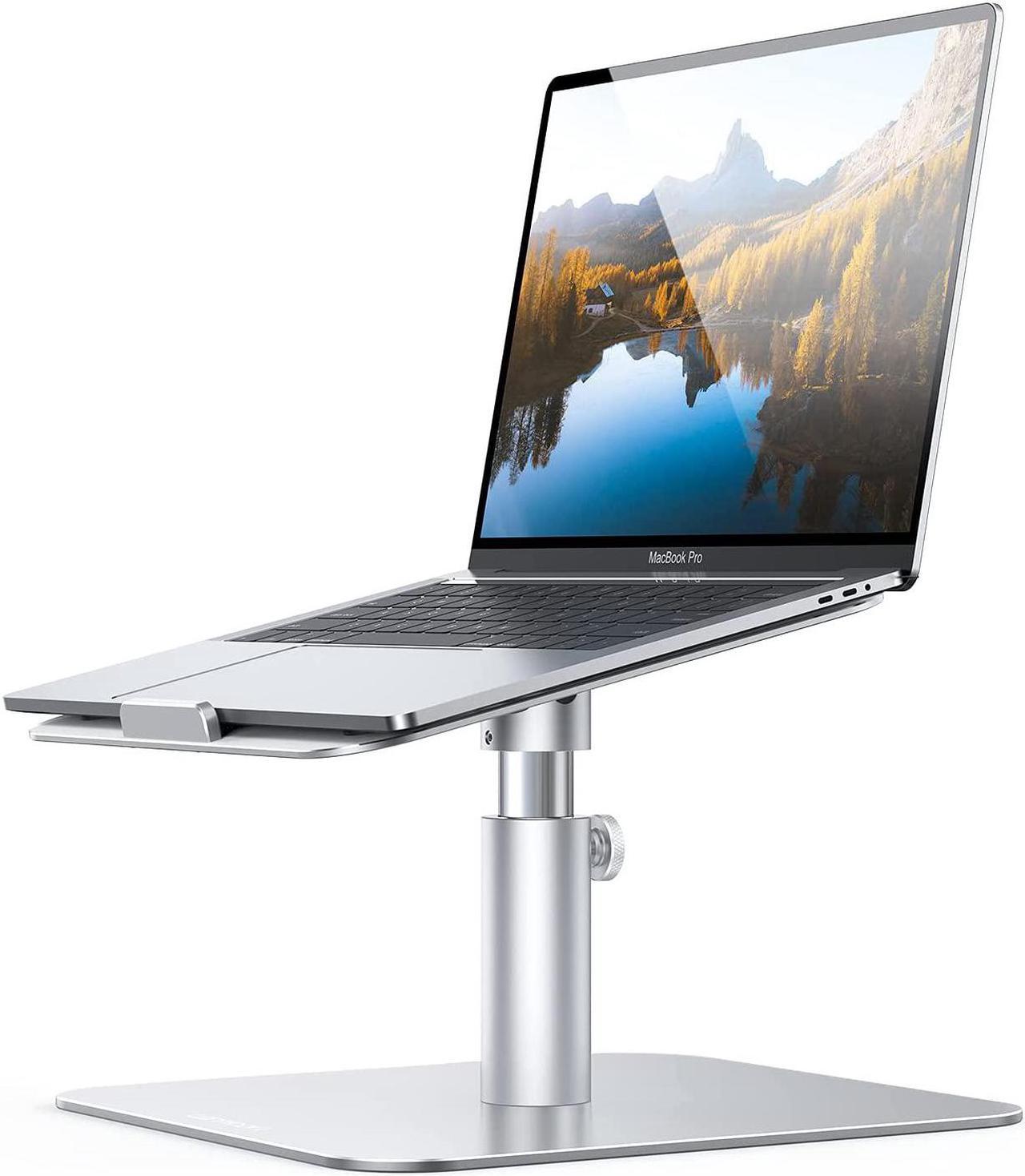 Main image of Laptop Stand Adjustable, Lamicall Notebook Holder : Multi-Angle Height Ventilated Laptop Riser for Desk, 360 Rotating, Compatible with MacBook Air Pro, Dell XPS, HP More Notebooks - Silver