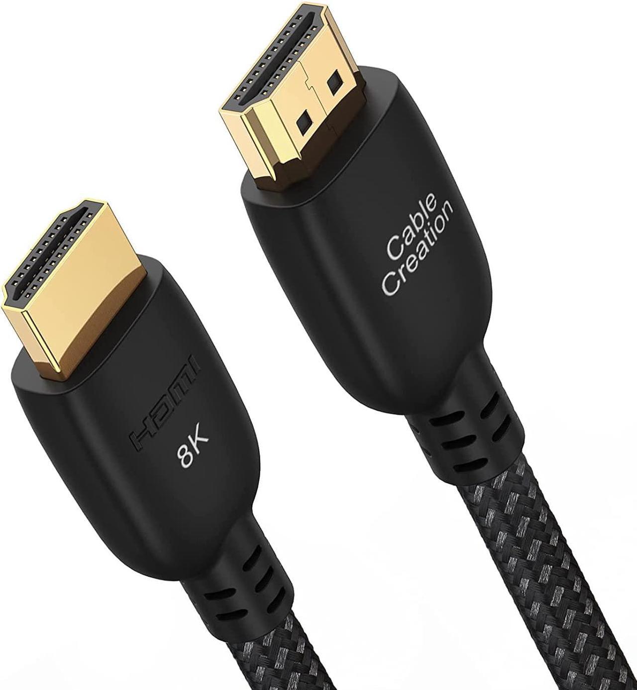 CableCreation 8K Certified Ultra High Speed HDMI Cable 3.3ft, 48Gbps 8K 60 4K 120 144Hz eARC HDR HDCP 2.2 2.3 Compatible with MacBook Pro 2021, PS5 PS4 Xbox Series X Roku TV 4K LG Samsung TV RTX 3080